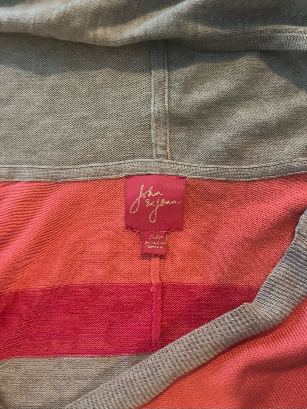 John + Jenn Women’s Small Striped Hooded Wrap Cardigan NWT- Small - Picture 7 of 7
